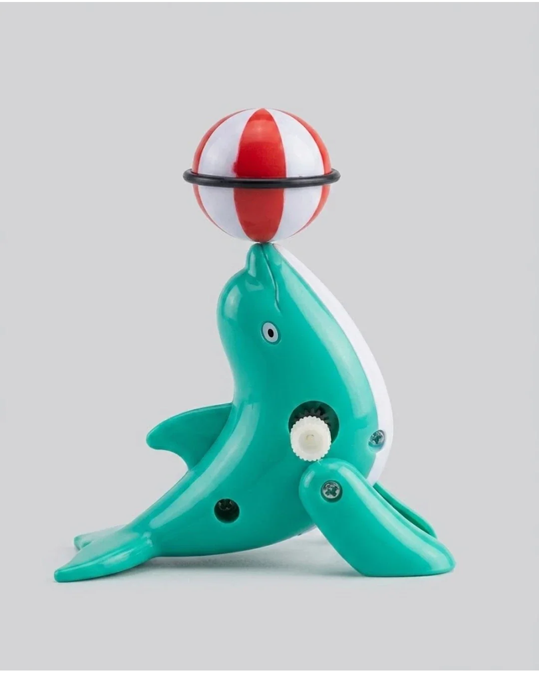 Cute Wind-Up Dolphin Toy with Spinning Ball | Classic Clockwork Toy for Kids