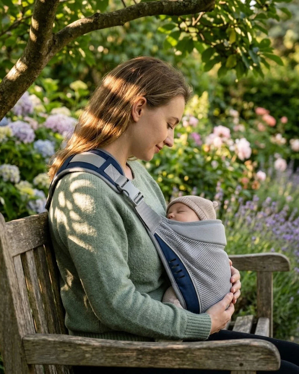 Ergonomic Baby Carrier Sling – Adjustable Breathable Air Mesh Wrap Carrier for Newborns to Toddlers (0–4 Years, Up to 20kg) | Multi-Position Hands-Free Baby Holder