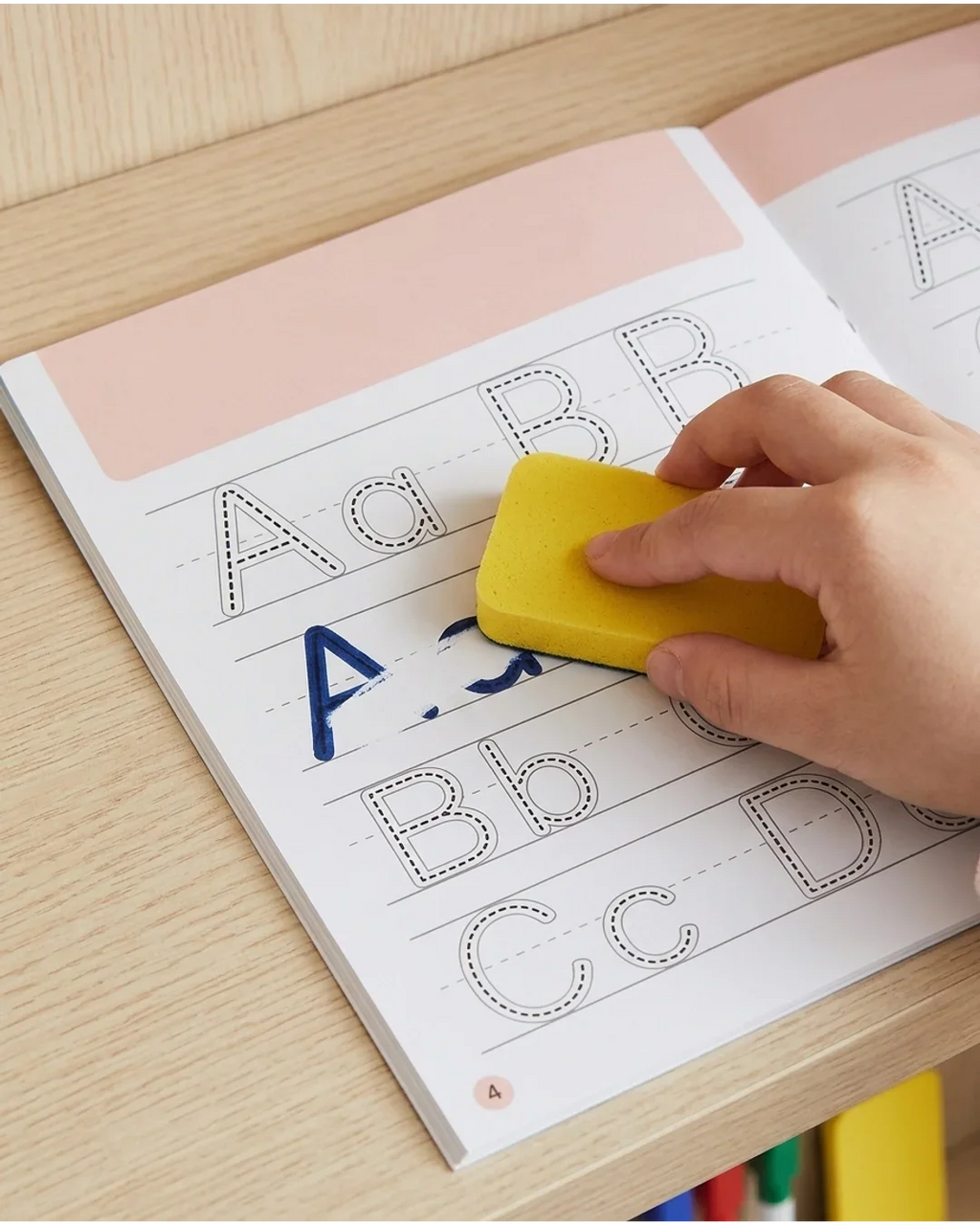 Reusable Magic Tracing Practice Workbook Set - Wipe-Clean Preschool Pen Control & Alphabet Learning Book