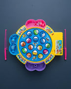 Electric Rotating Fishing Game Toy with Music - Interactive Catching Board Game for Kids