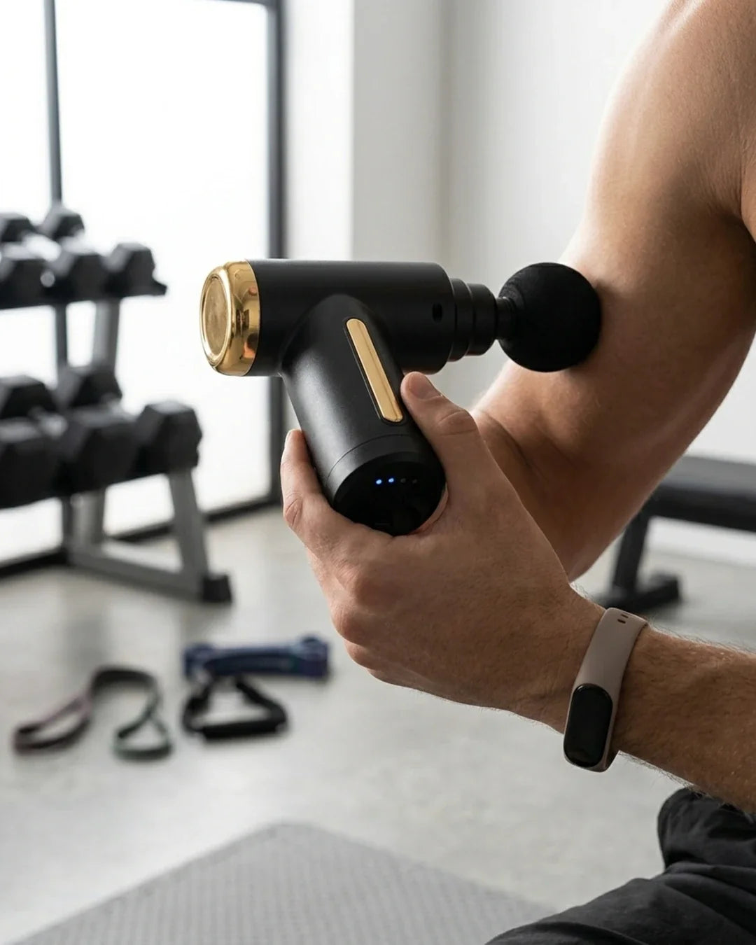 Raydix Deep Tissue Mini Muscle Massage Gun - Portable Handheld Body Massager with 5 Interchangeable Heads