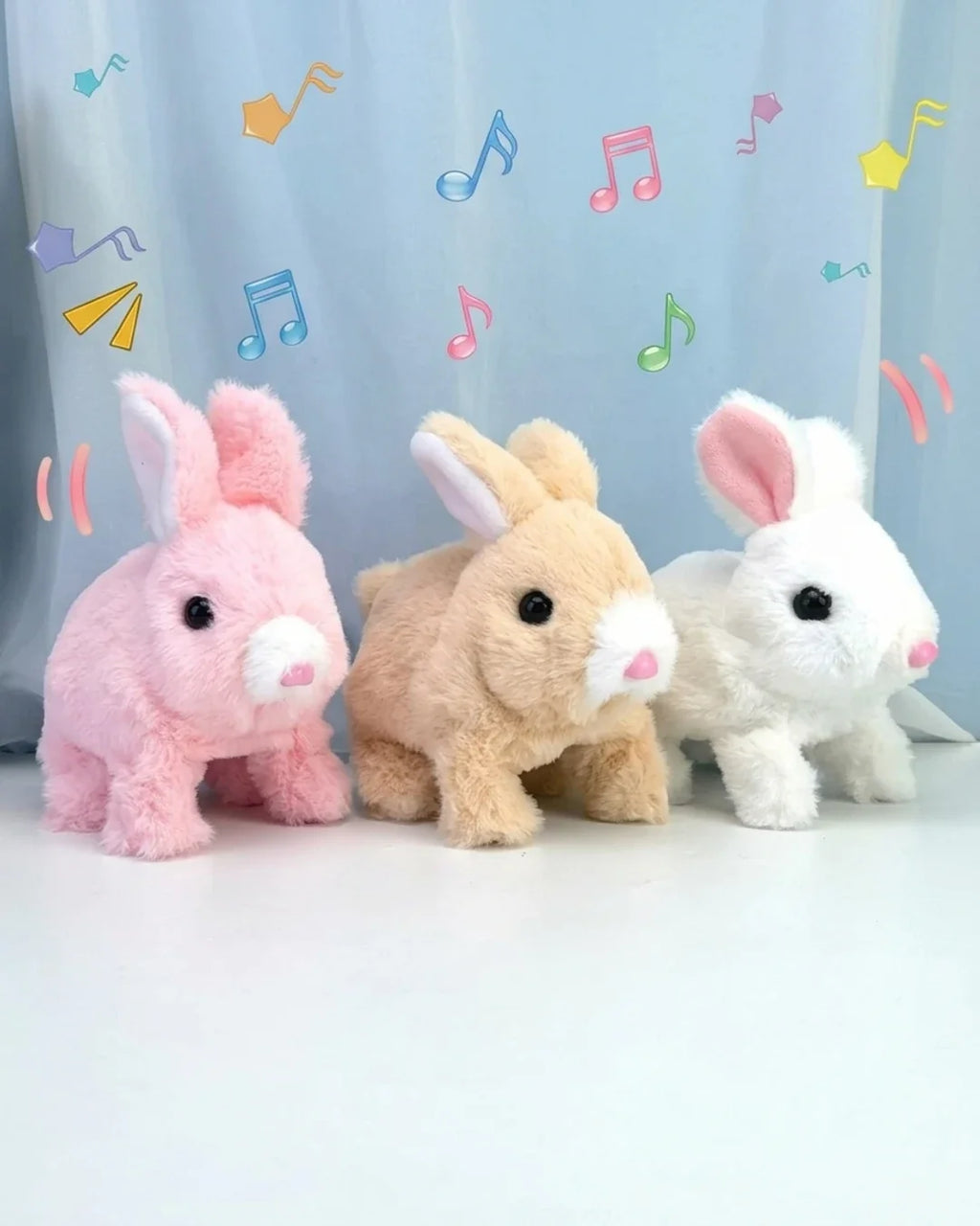 Interactive Electric Hopping Bunny Toy - Plush Walking & Musical Rabbit for Kids
