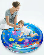 Inflatable Tummy Time Water Play Mat for Babies & Toddlers – Ocean Theme Sensory Cushion