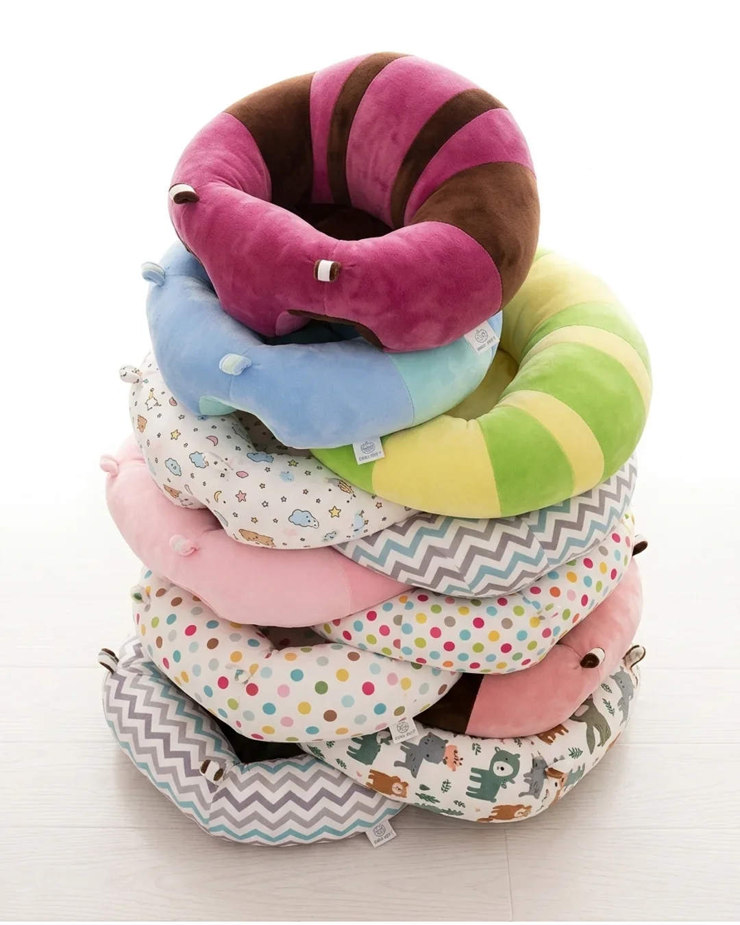 Plush Baby Support Seat Chair – Ergonomic Soft Infant Learn-to-Sit Cushion & Floor Sofa (3 to 12 Months)