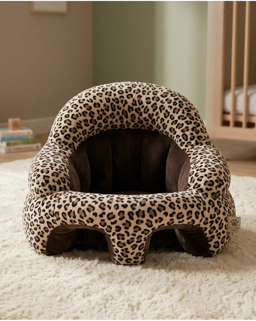 Plush Baby Support Seat Chair – Ergonomic Soft Infant Learn-to-Sit Cushion & Floor Sofa (3 to 12 Months)