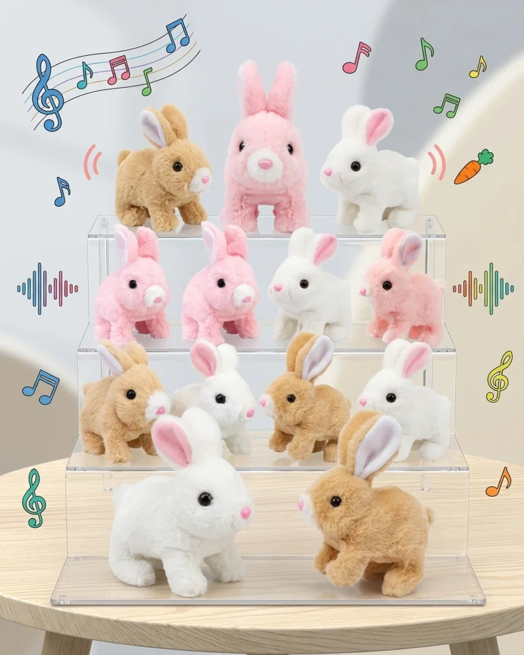 Interactive Electric Hopping Bunny Toy - Plush Walking & Musical Rabbit for Kids