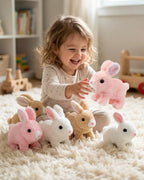 Interactive Electric Hopping Bunny Toy - Plush Walking & Musical Rabbit for Kids