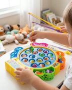 Electric Rotating Fishing Game Toy with Music - Interactive Catching Board Game for Kids