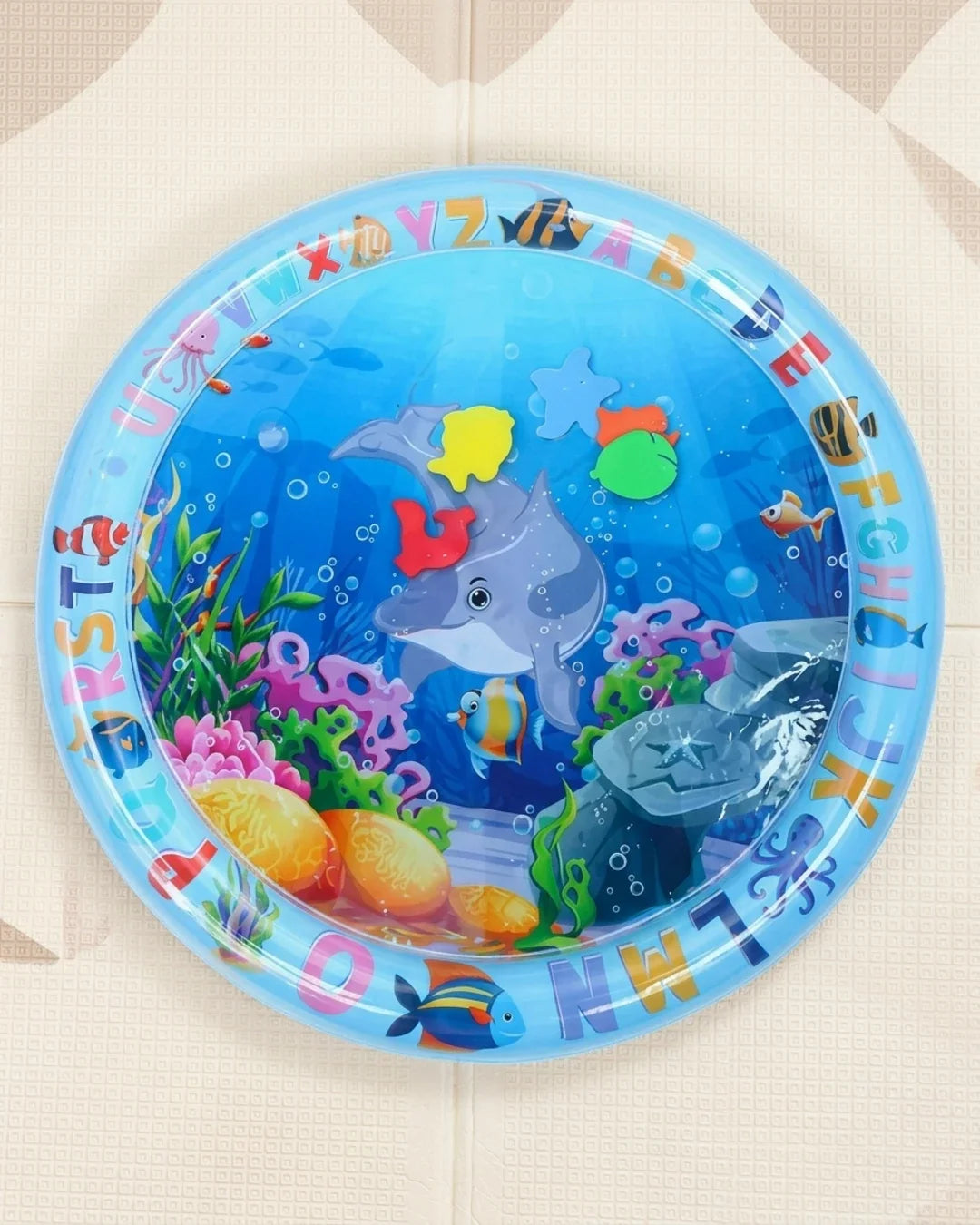 Inflatable Tummy Time Water Play Mat for Babies & Toddlers – Ocean Theme Sensory Cushion