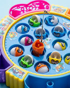 Electric Rotating Fishing Game Toy with Music - Interactive Catching Board Game for Kids