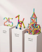 3D Magnetic Building Sticks & Balls Set - Educational DIY STEM Toys for Kids
