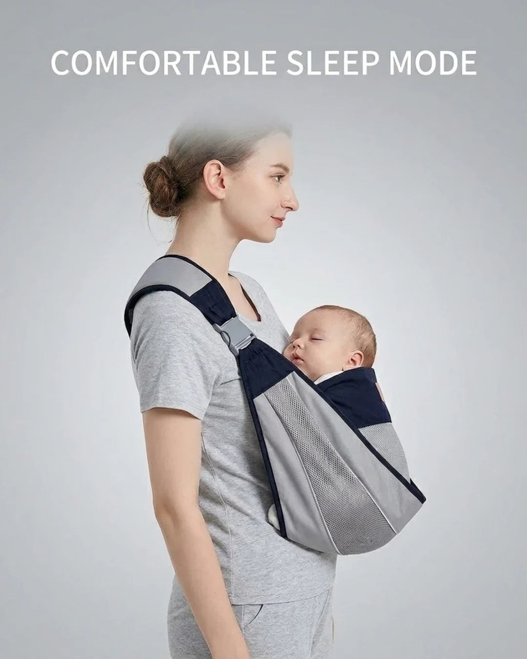 Ergonomic Baby Carrier Sling – Adjustable Breathable Air Mesh Wrap Carrier for Newborns to Toddlers (0–4 Years, Up to 20kg) | Multi-Position Hands-Free Baby Holder