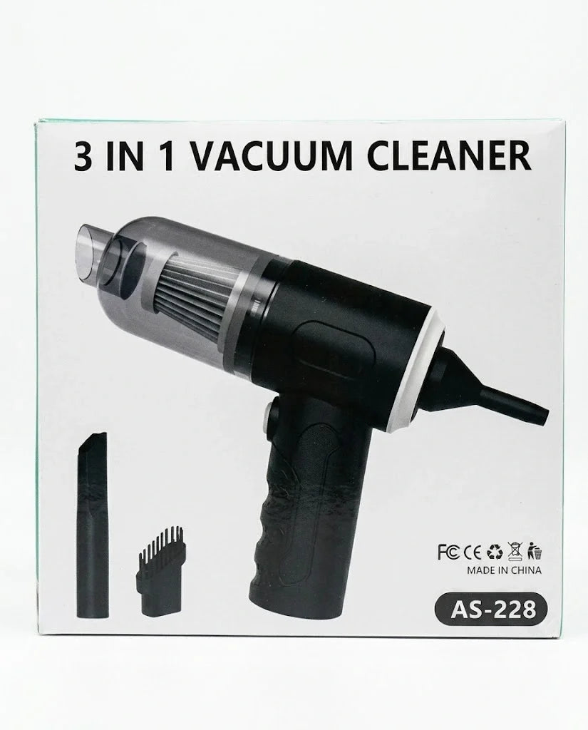 3-in-1 Portable Wireless Vacuum Cleaner - Rechargeable Handheld Mini Car Vacuum & Air Duster Blower