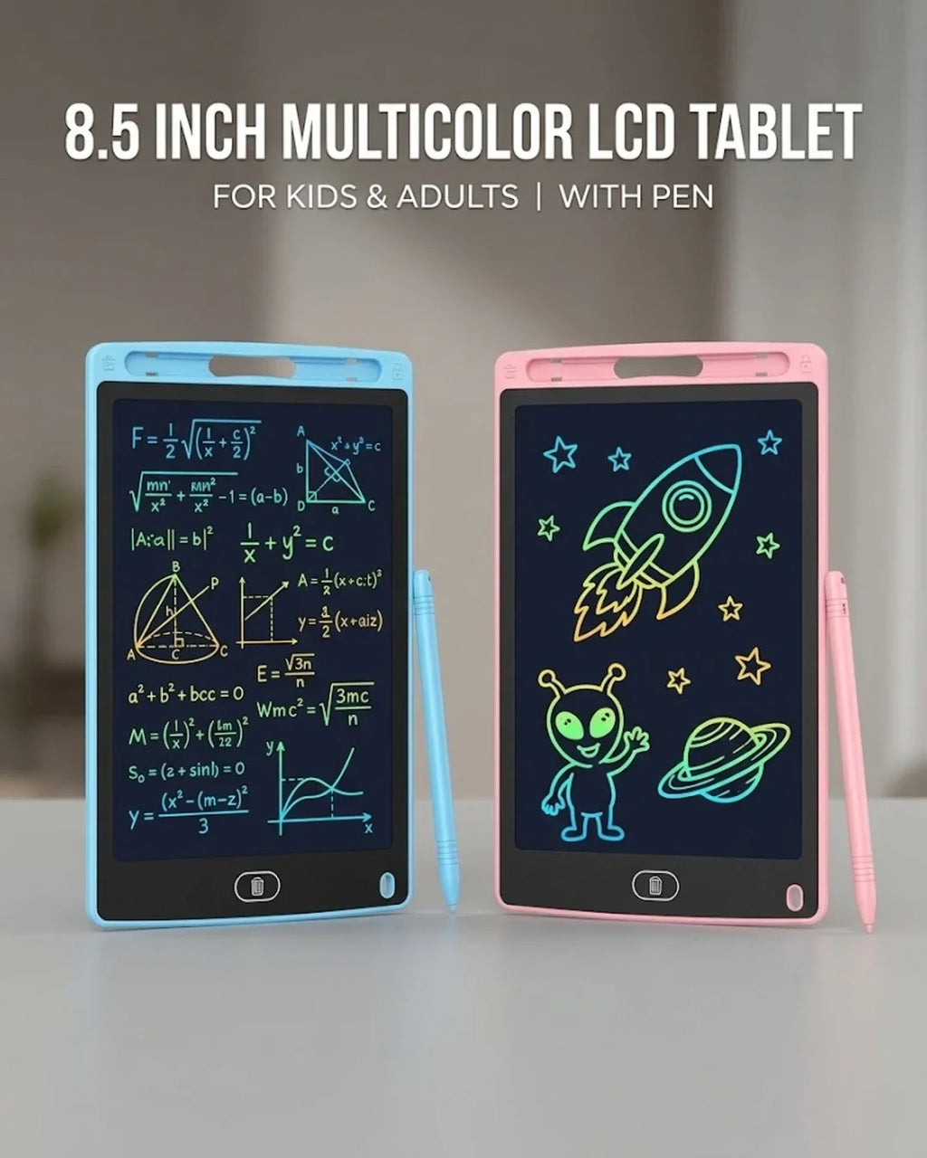 12 Inch LCD Writing Tablet Digital Graphic Drawing Pad Multicolor Electronic Doodle Board Portable Erasable Writing Slate with Stylus Pen for Kids & Adults